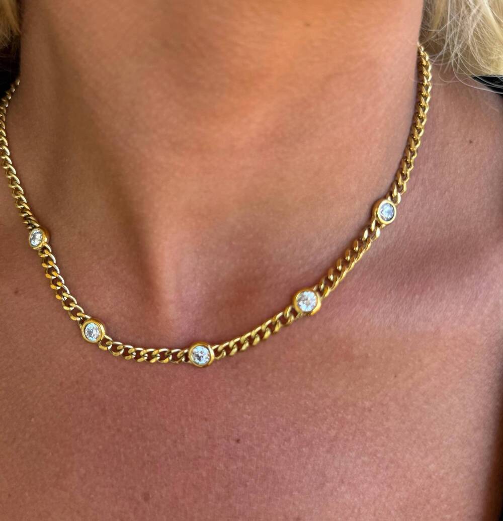 NEW CHANSUTTPEARLS women's the cleo chain in gold